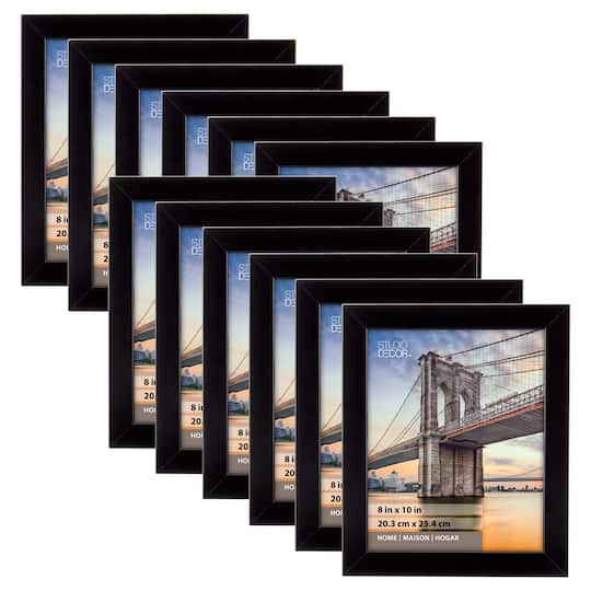 12 Pack: Flat Black 8&#x22; x 10&#x22; Frame, Home Collection By Studio D&#xE9;cor&#xAE;